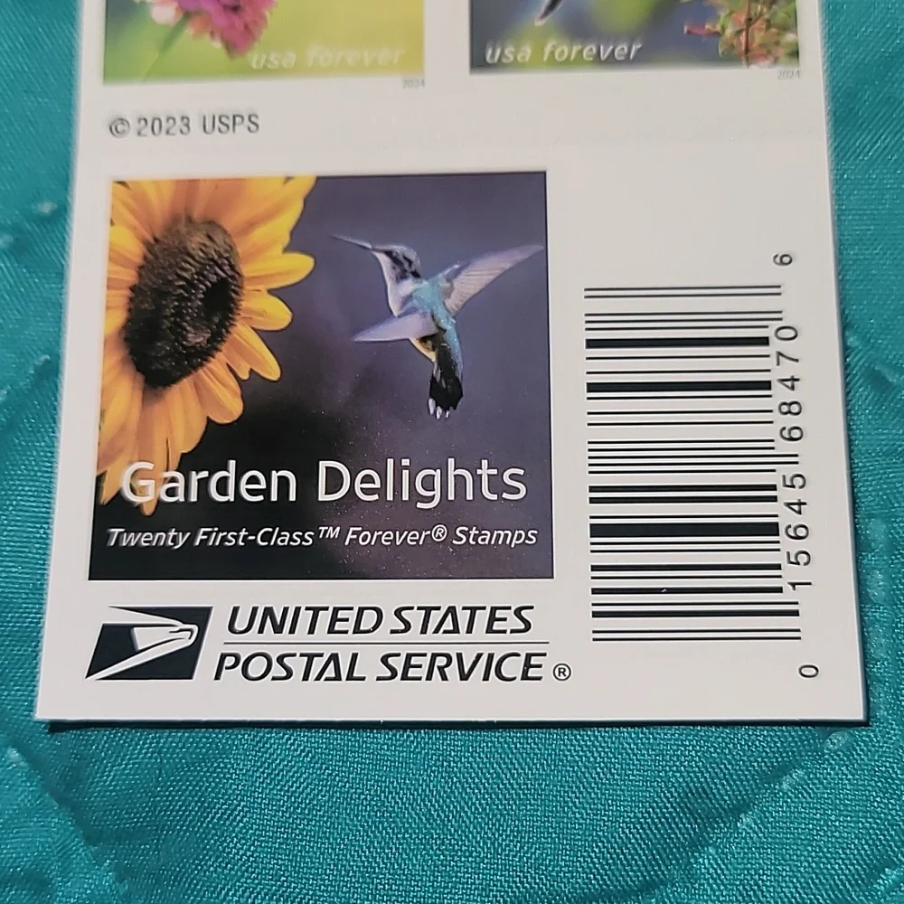 100 Garden Delights 2023 Forever Postage Stamps Postal USPS Spring Flowers Birds